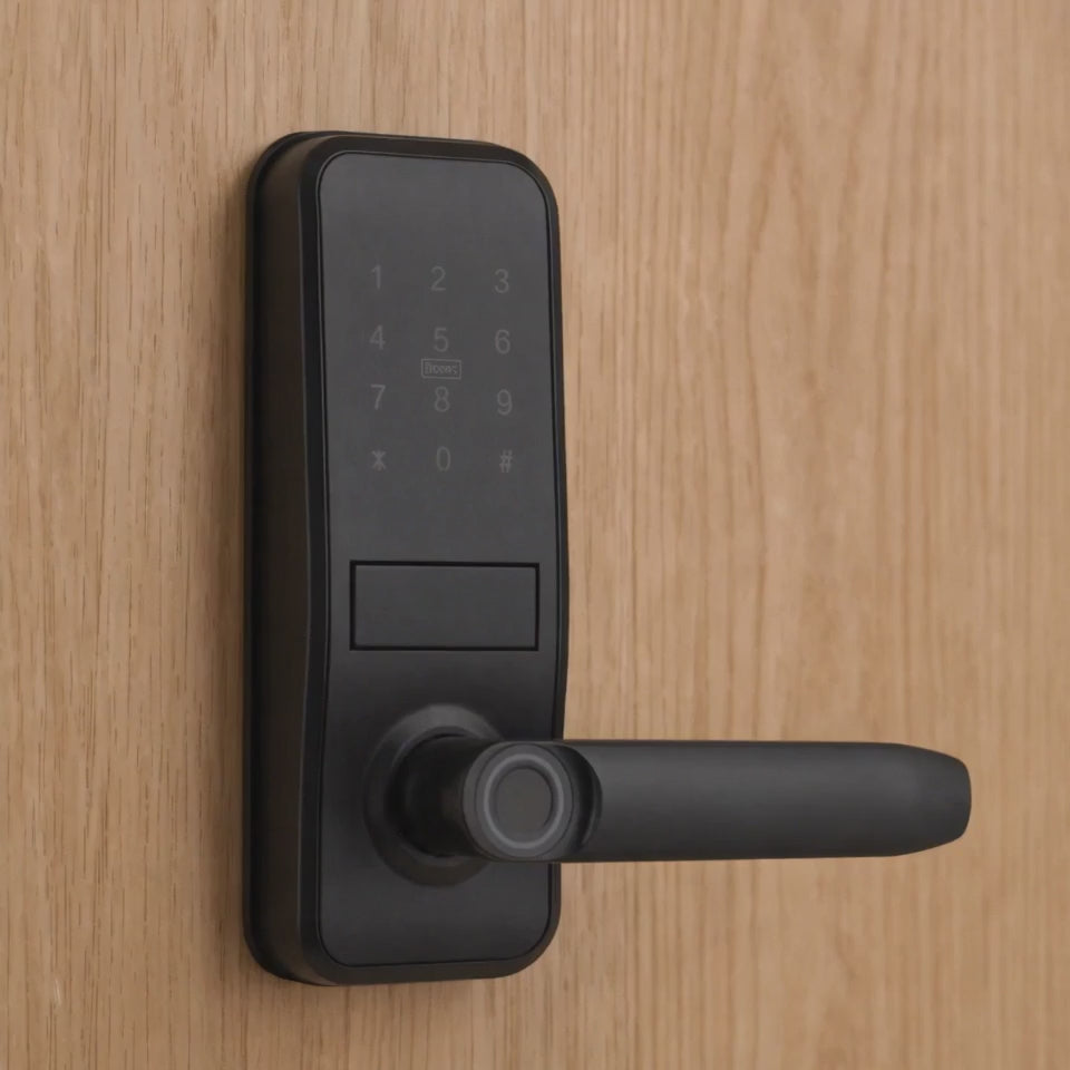 Adjustable lever-handle smart lock: fingerprint, password, card, key and app unlock